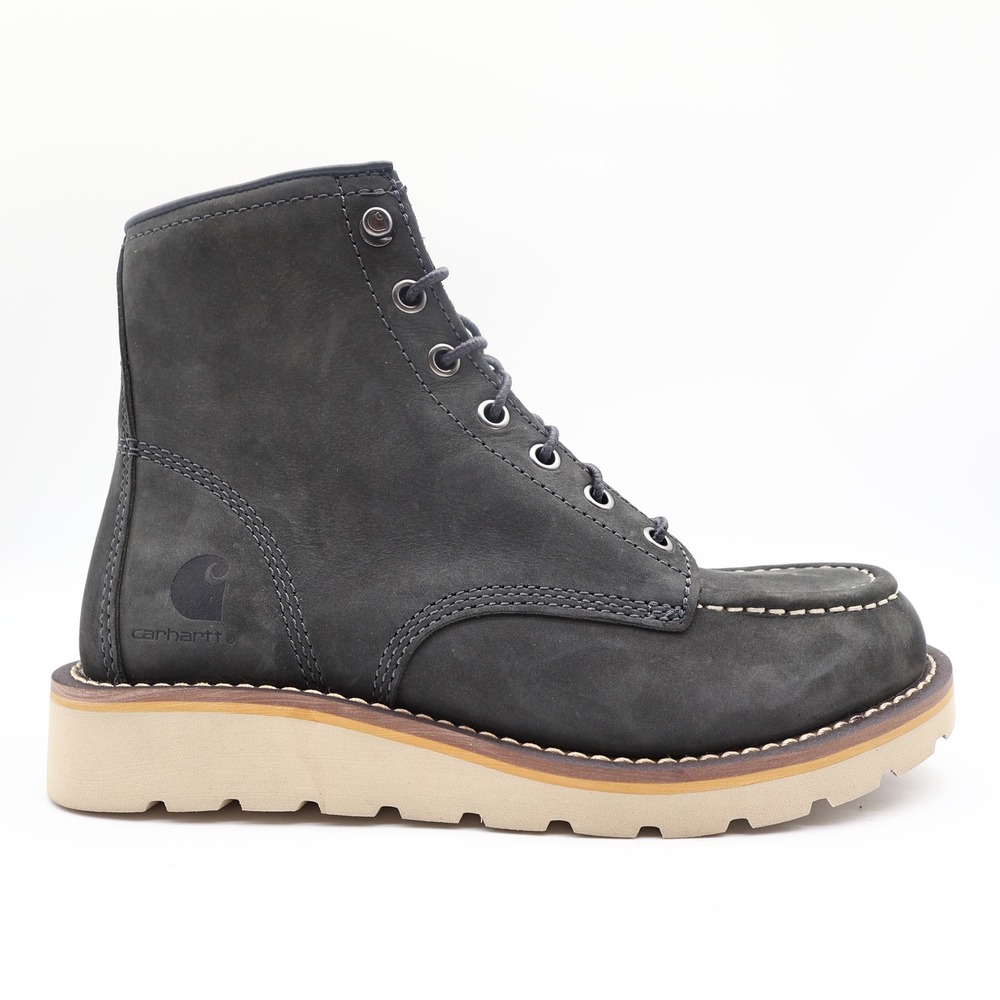 Carhartt Moc Toe Wedge Boot Womens 7.5 Black Leather Work Boots FW6027-W NWT - Picture 13 of 16